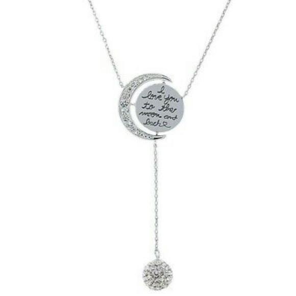 NWT 18K White Gold Filled Infinity Necklace - Picture 2 of 3